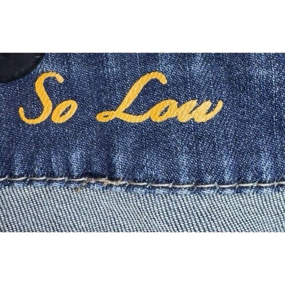 KUT FROM THE KLOTH WOMENS SO LOW JEANS SIZE 8 BOOTCUT FLARE 5 Pocket Embroidered - Picture 8 of 13